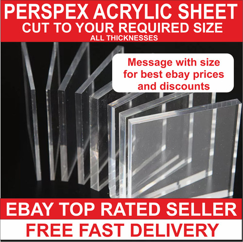 Clear perspex acrylic sheet - clear,
