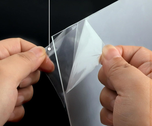 Transparent plastic square - transparent,